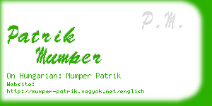 patrik mumper business card